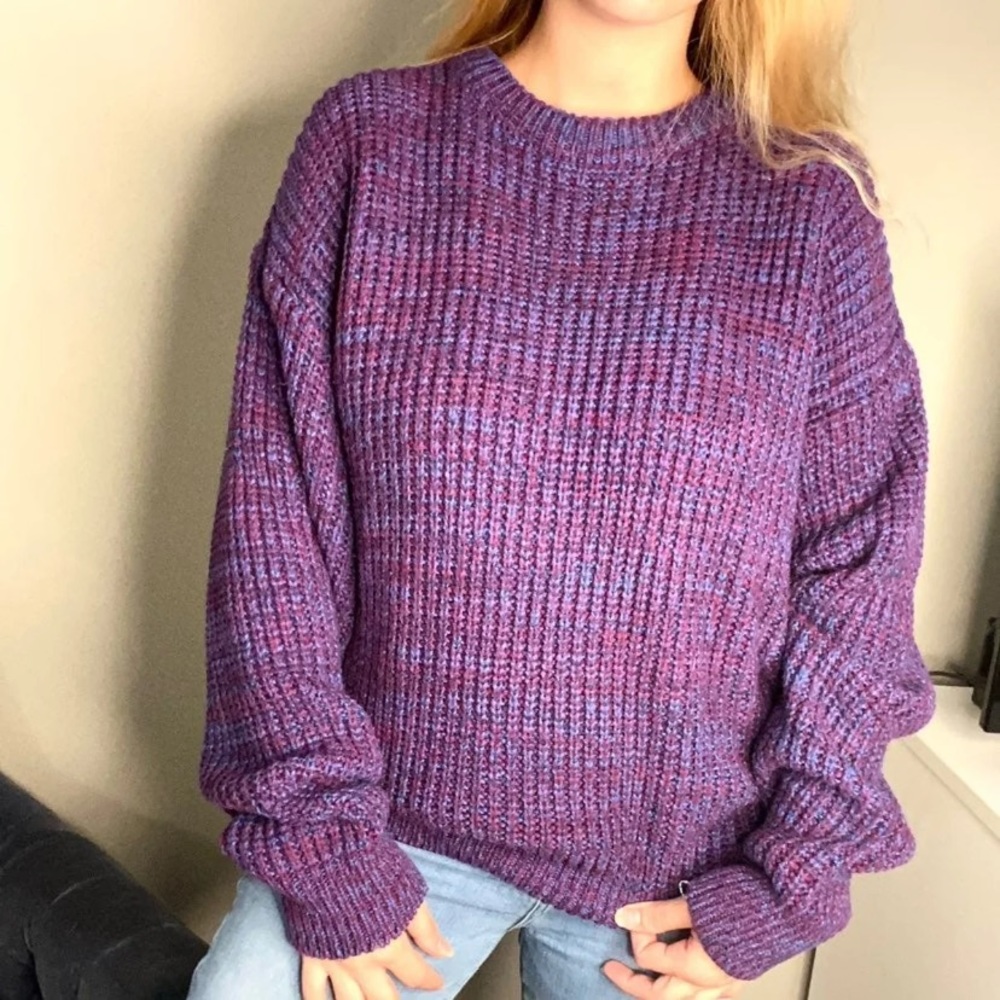 Vintage Honors Men’s Purple Knitted Sweater